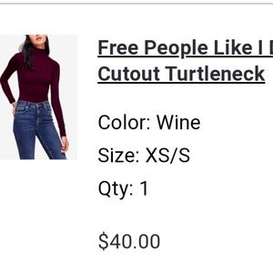Free People Cut Out Turtleneck